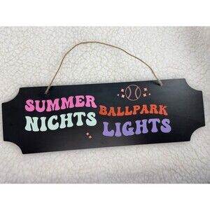 Homemade‎ Summer Nights Ballpark Lights Sign..